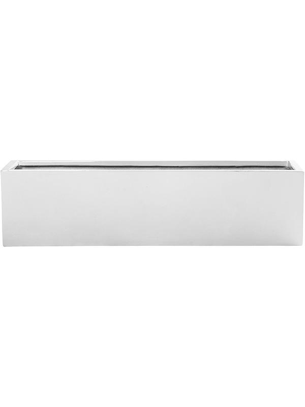 Кашпо Fiberstone balcony xl glossy white L80 W20 H20 см