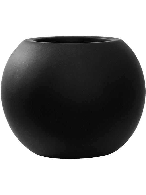 Кашпо Fiberstone beth xs matt black D25 H21 см