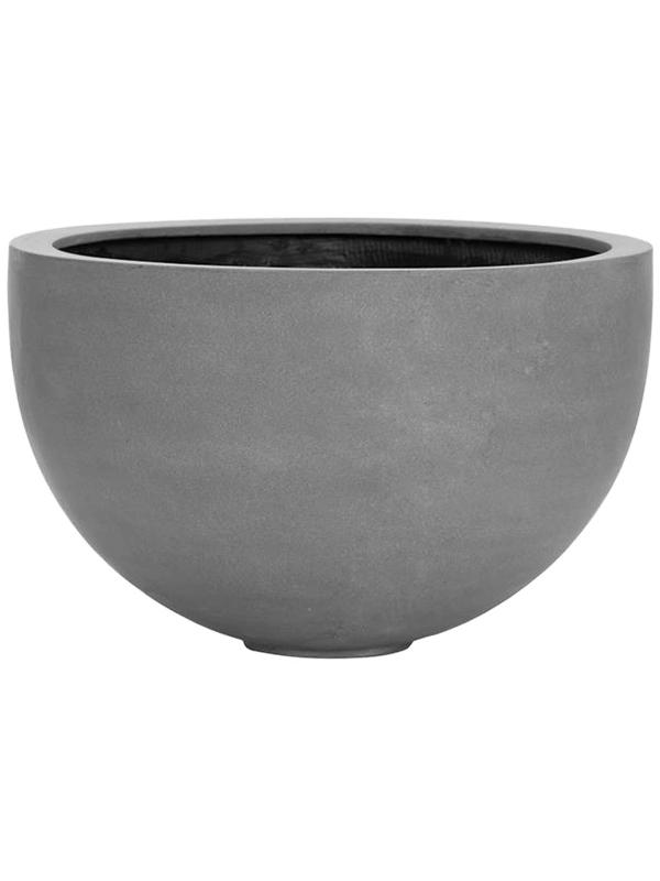 Кашпо Fiberstone bowl grey D60 H38 см