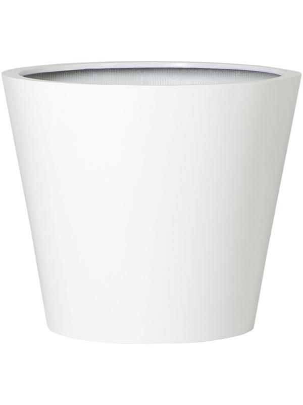 Кашпо Fiberstone bucket l glossy white D68 H60 см