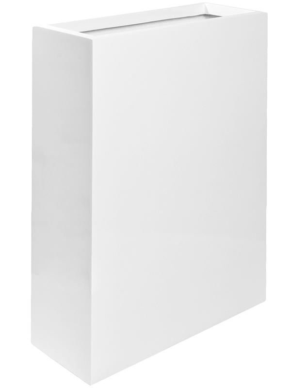 Кашпо Fiberstone jort slim m glossy white L61 W25 H81 см
