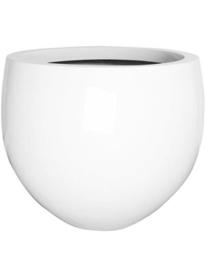 Кашпо Fiberstone jumbo orb s glossy white D87 H73 см
