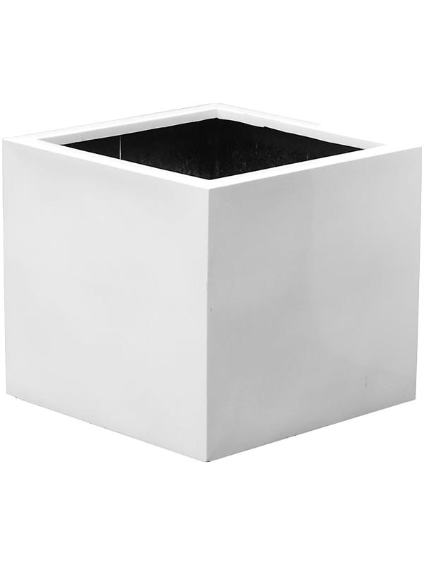 Кашпо Fiberstone jumbo without feet xl glossy white L110 W110 H92 см