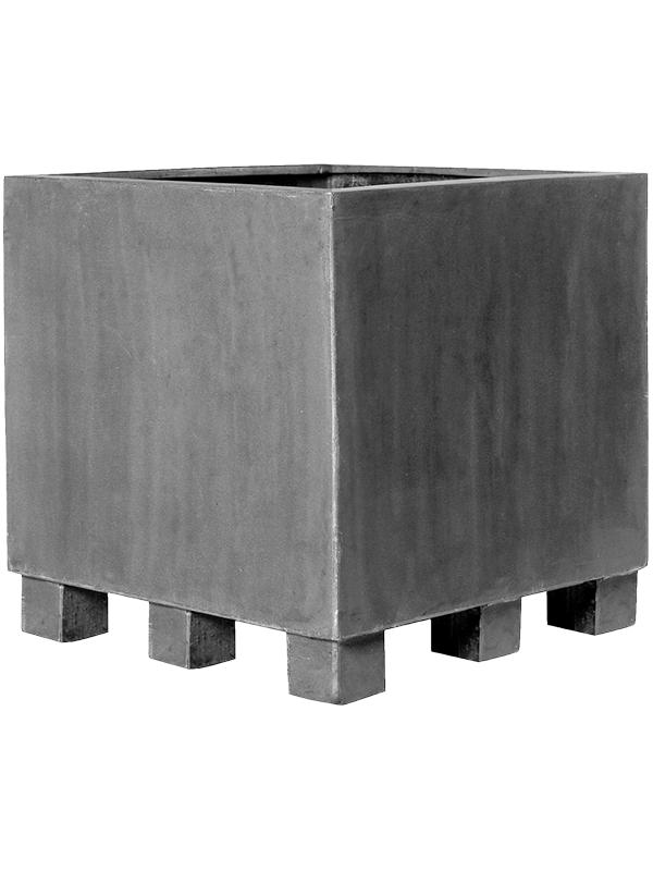 Кашпо Fiberstone jumbo xl grey L110 W110 H100 см