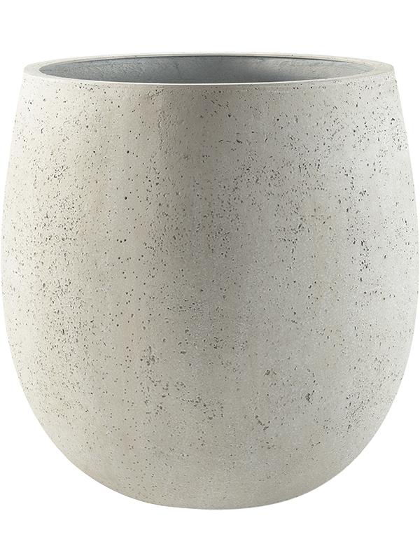 Кашпо Grigio balloon antique white concrete D42 H42 см