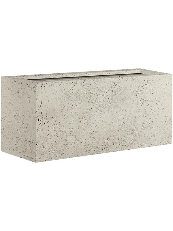 Кашпо Grigio box antique white concrete L60 W20 H20 см