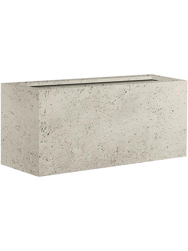 Кашпо Grigio box antique white concrete L80 W30 H30 см