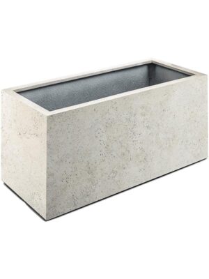 Кашпо Grigio box with wheels antique white L90 W40 H40 см