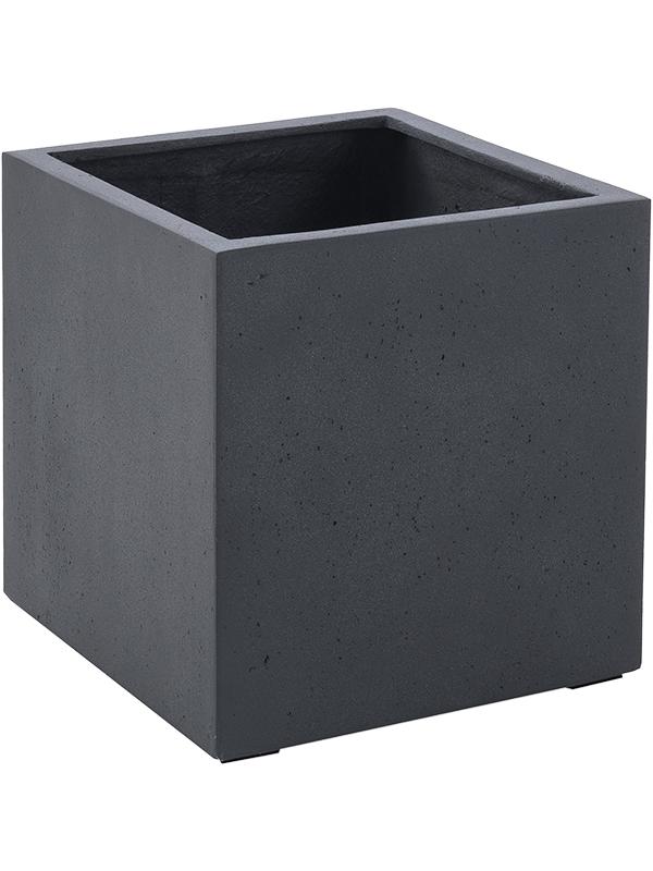 Кашпо Grigio cube anthracite concrete L30 W30 H30 см