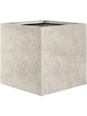 Кашпо Grigio cube with wheels antique white L60 W60 H60 см