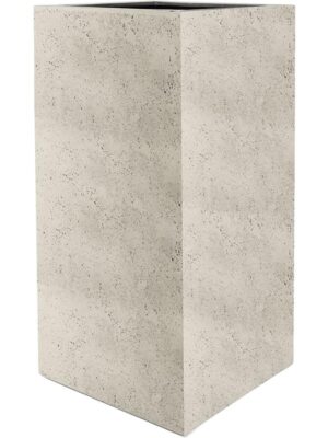Кашпо Grigio high cube antique white concrete L40 W40 H100 см