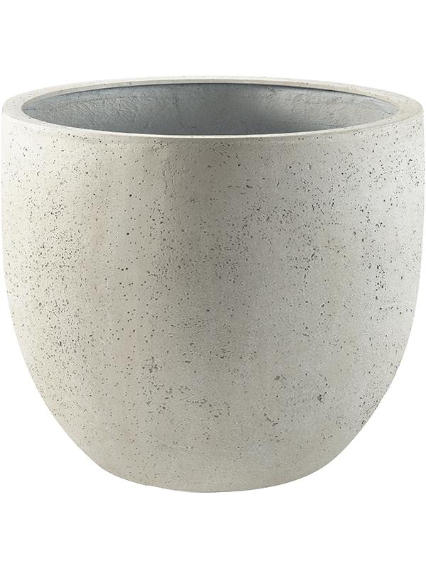 Кашпо Grigio new egg pot antique white concrete D55 H46 см