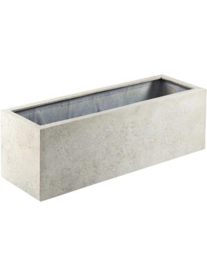 Кашпо Grigio small box antique white concrete L60 W15 H15 см