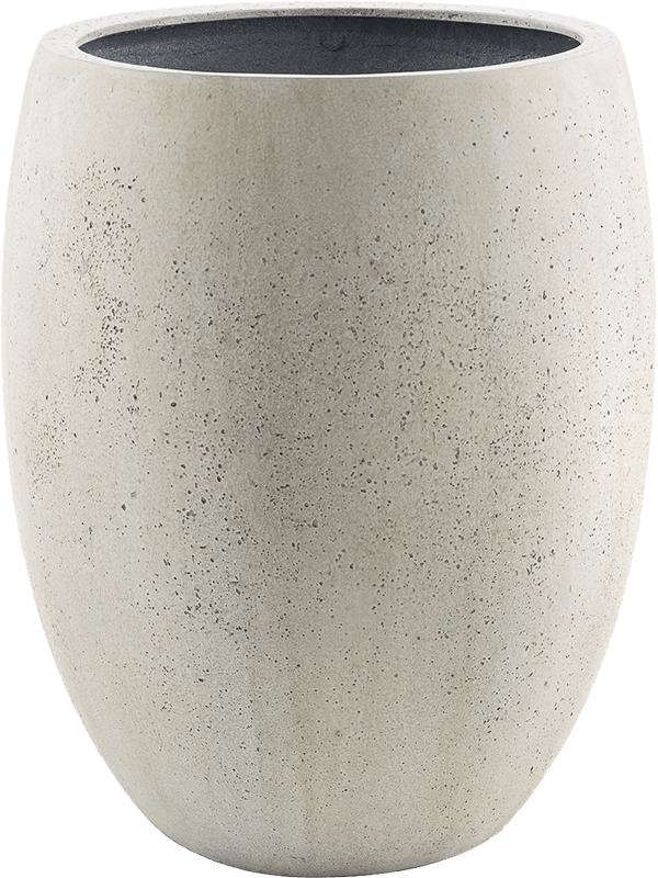 Кашпо Grigio tall balloon antique white concrete D55 H68 см