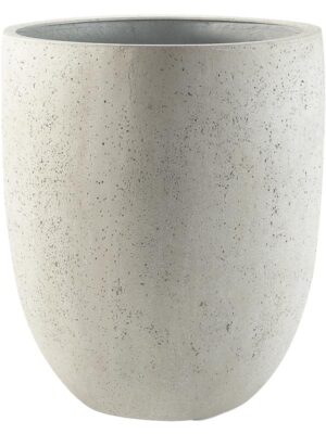 Кашпо Grigio tall egg pot antique white concrete D88 H103 см