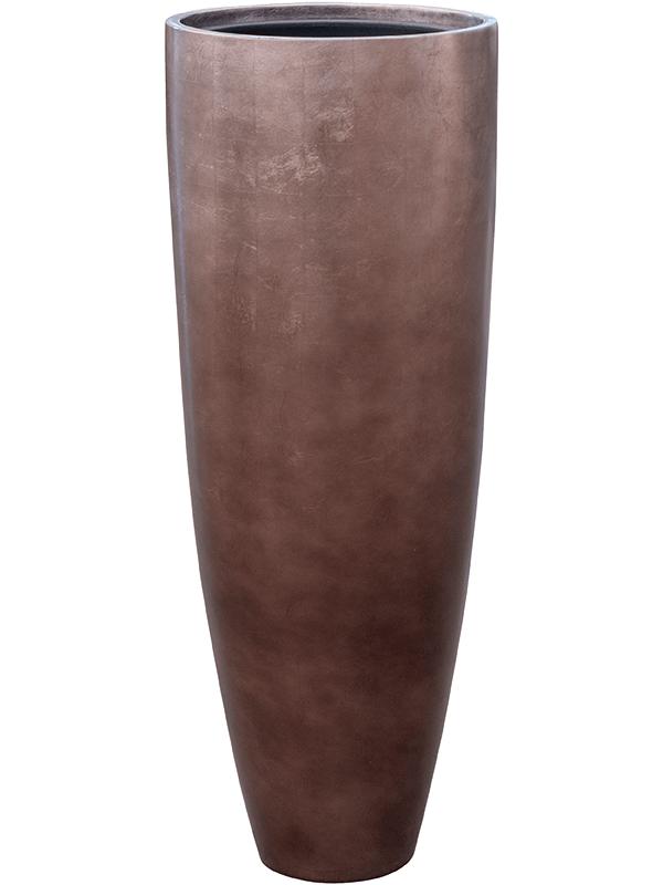 Кашпо Baq metallic silver leaf partner matt coffee (с техническим горшком) D34 H90 см