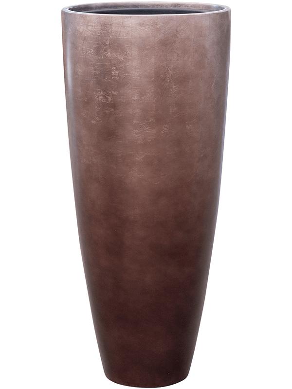 Кашпо Baq metallic silver leaf partner matt coffee (с техническим горшком) D40 H90 см
