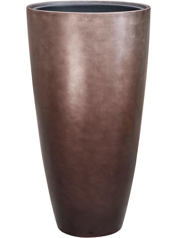 Кашпо Baq metallic silver leaf partner matt coffee (с техническим горшком) D49 H90 см