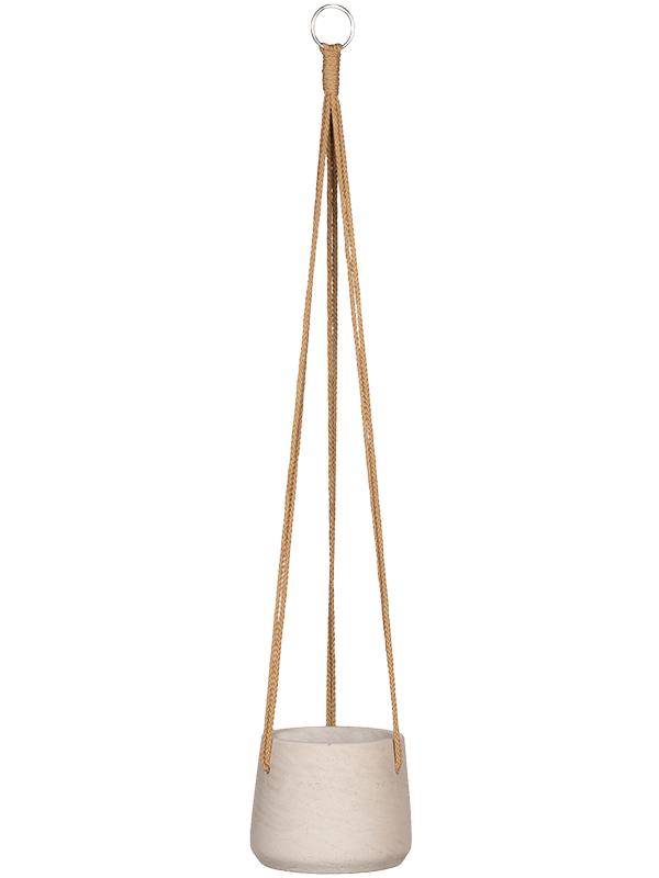 Кашпо подвесное Rough patt (hanging) s grey washed D14 H11 см