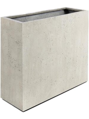 Кашпо Grigio divider with wheels antique white L80 W30 H68 см