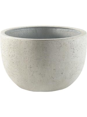 Кашпо Grigio new egg pot low antique white concrete D94 H56 см