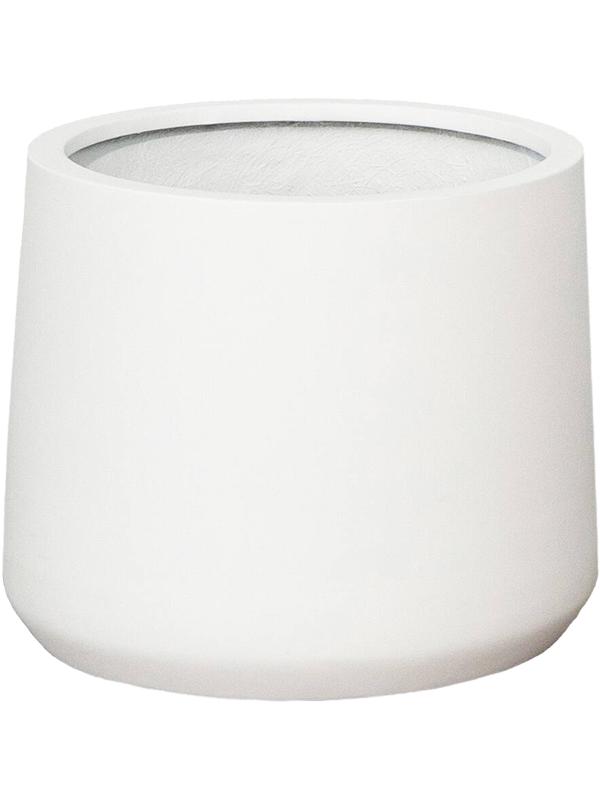 Кашпо Fiberstone patt m matt white D55 H47 см