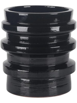 Кашпо Agate pot black D28 H23 см