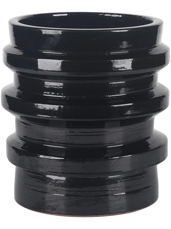 Кашпо Agate pot black D37 H30.5 см