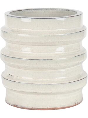 Кашпо Agate pot cream D28 H23 см