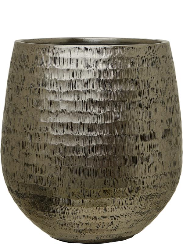 Кашпо Baq opus hammered darcy silver(с техническим горшком) D45 H48 см