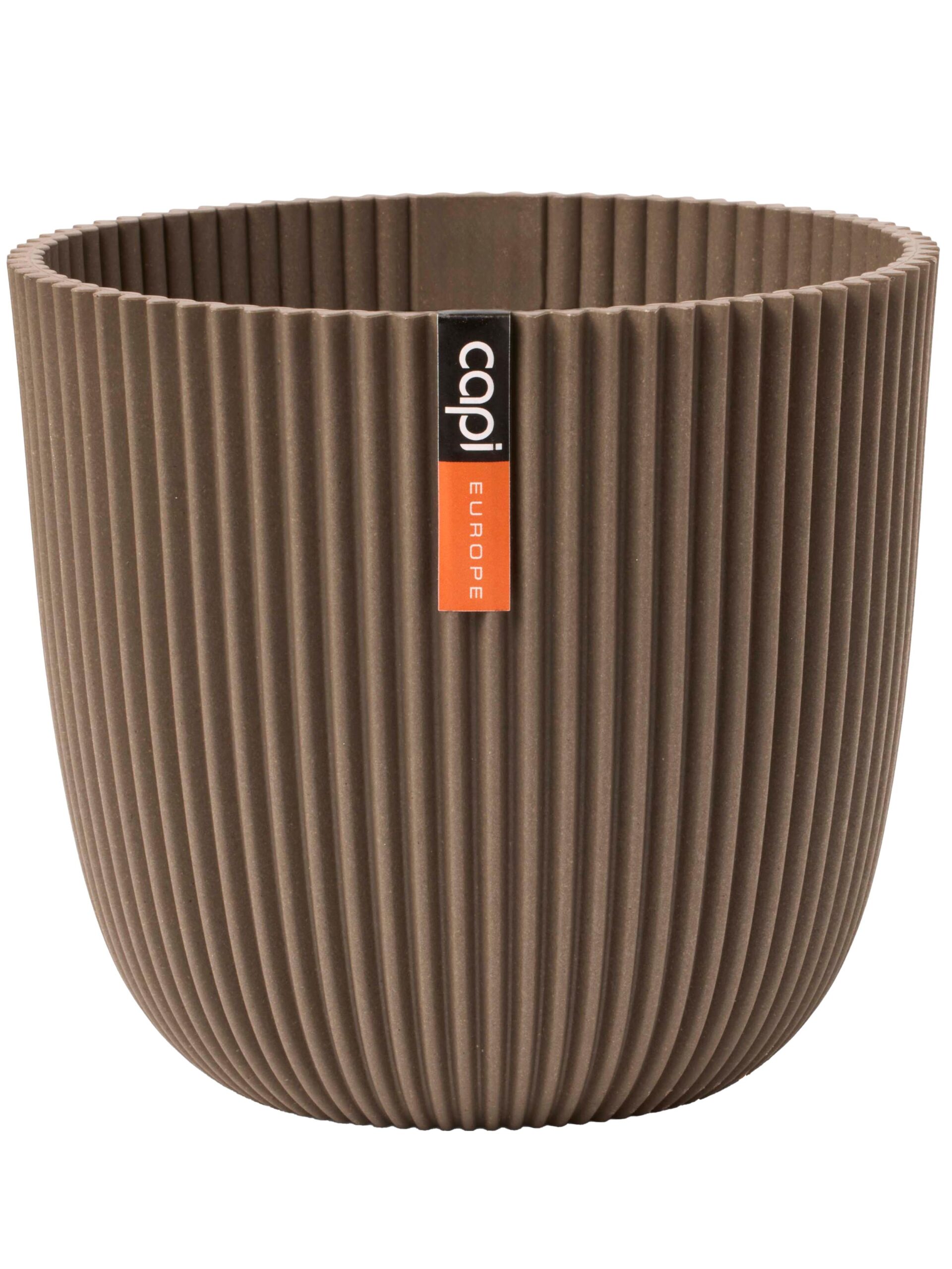 Кашпо Capi nature groove made with planter ball warm taupe D21.5 H20 см