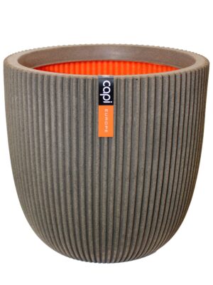 Кашпо Capi nature groove nl planter ball warm taupe D35 H34 см
