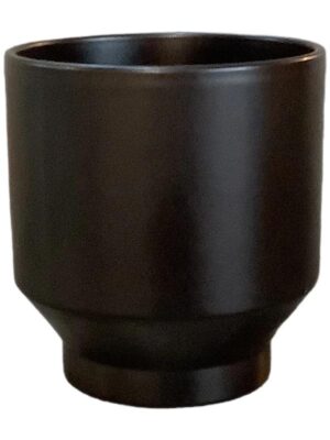 Кашпо Pato pot matt black D13 H13 см