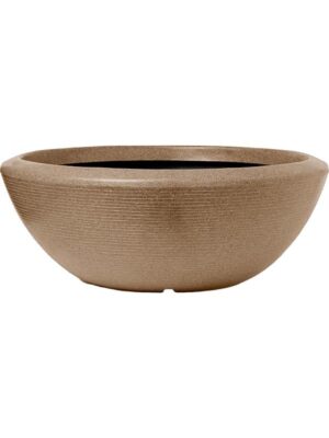Кашпо Capi arc granite bowl low warm taupe D153 H56 см