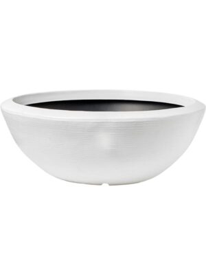 Кашпо Capi arc granite bowl low white D61 H25 см