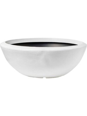 Кашпо Capi arc granite bowl low white D92 H36 см