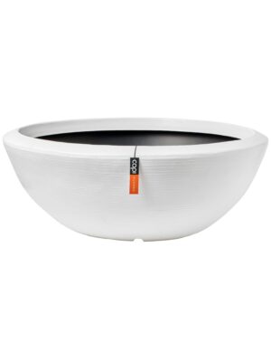 Кашпо Capi arc granite bowl low white D153 H56 см