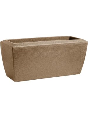 Кашпо Capi arc granite planter rectangle warm taupe L90 W35 H40 см