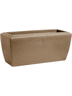 Кашпо Capi arc granite planter rectangle warm taupe L90 W35 H60 см