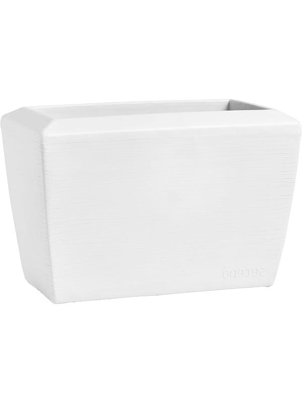 Кашпо Capi arc granite planter rectangle white L60 W35 H40 см
