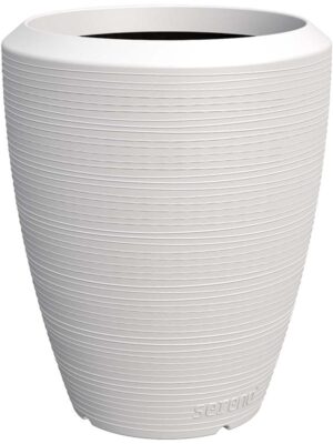 Кашпо Capi arc granite vase elegant white D80 H93 см