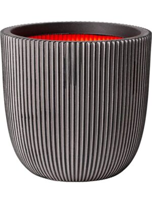 Кашпо Capi nature groove nl planter ball anthracite D54 H52 см
