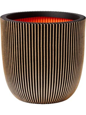 Кашпо Capi nature groove nl planter ball black gold D54 H52 см