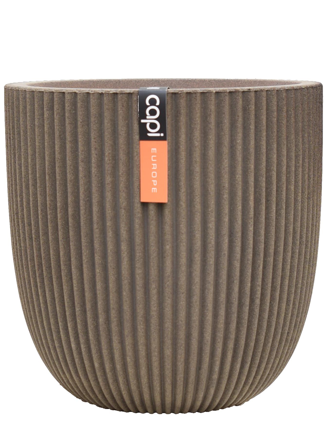 Кашпо Capi nature groove nl planter ball warm taupe D43 H41 см