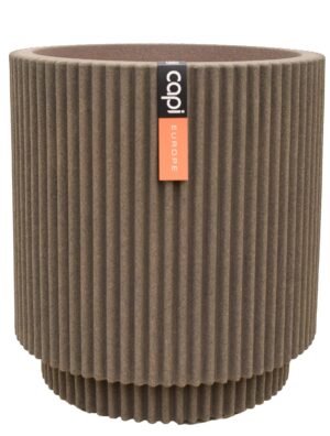 Кашпо Capi nature groove nl vase cylinder warm taupe D43 H46 см