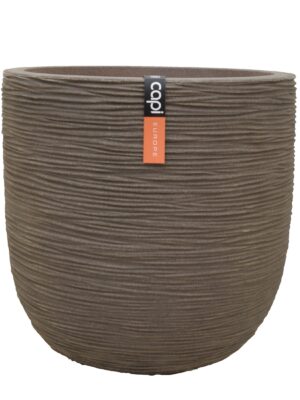 Кашпо Capi nature rib nl planter ball warm taupe D35 H34 см