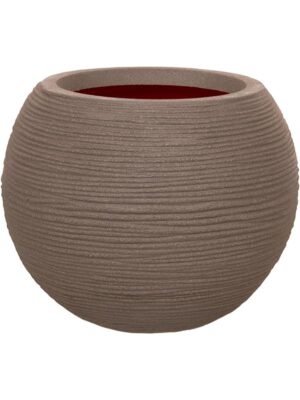 Кашпо Capi nature rib nl vase ball warm taupe D40 H32 см