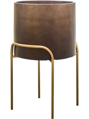 Кашпо Baq gradient elevated cylinder high matt coffee ( + подставка на ножках) D50 H76 см