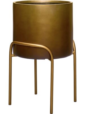 Кашпо Baq gradient elevated cylinder high matt honey ( + подставка на ножках) D40 H62 см