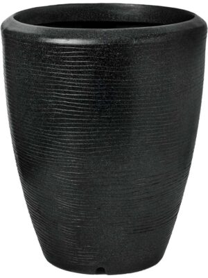 Кашпо Capi arc granite vase elegant black D66 H76 см